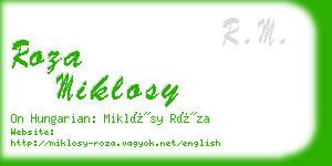 roza miklosy business card